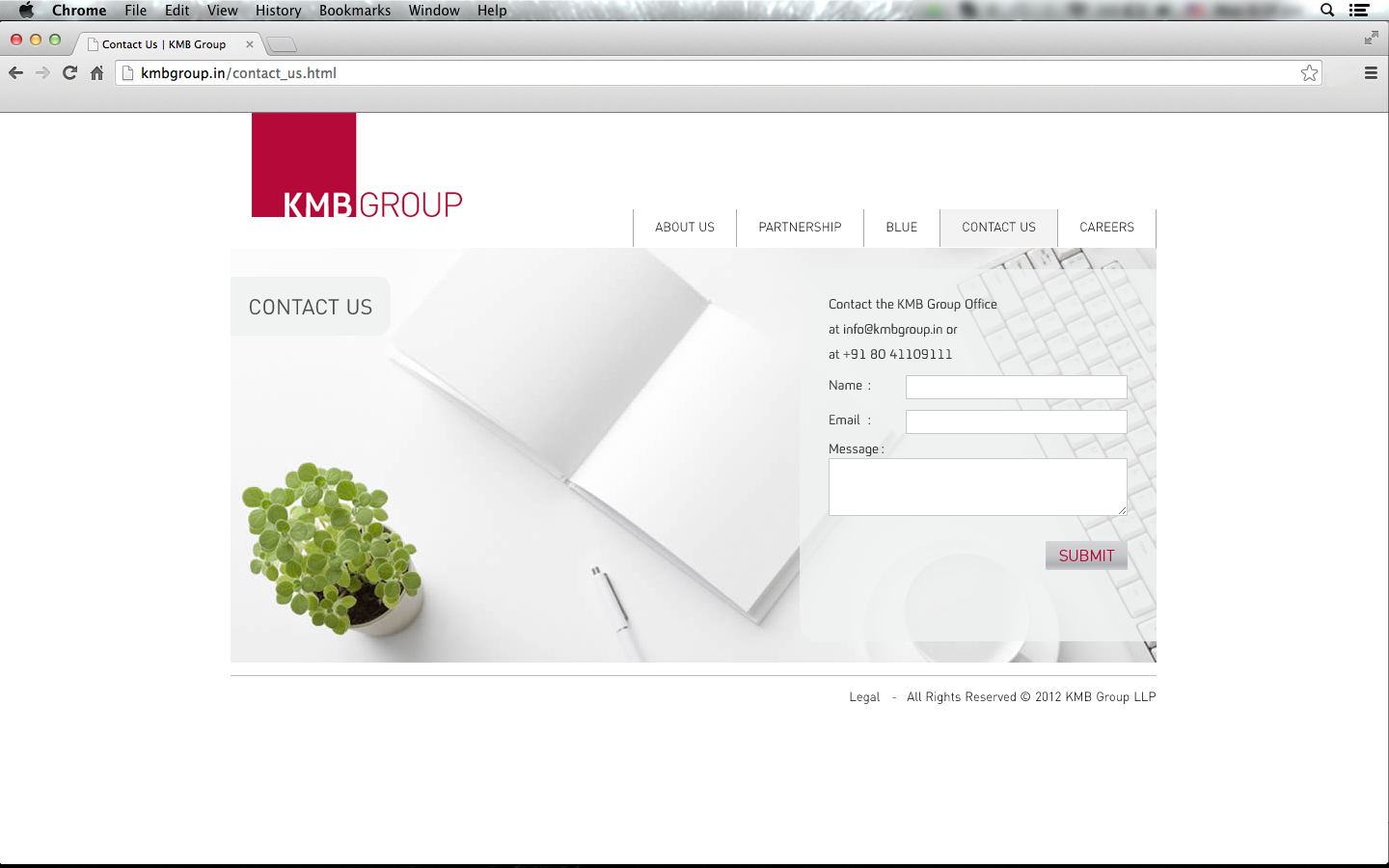 KMB Group Website: Contact